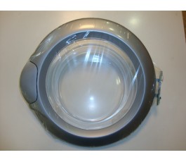Ojo con marco gris lavadora TKE1200T (bisagra anterior)